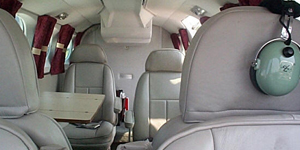 Cessna 340 cabin for Turks and Caicos charter