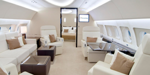 Airbus ACJ319 view for Turks and Caicos charter