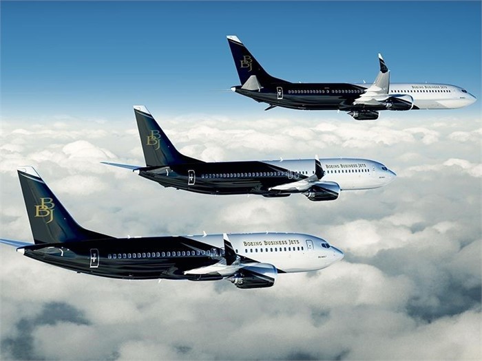 Boeing Business Jet (BBJ) view for Turks and Caicos charter