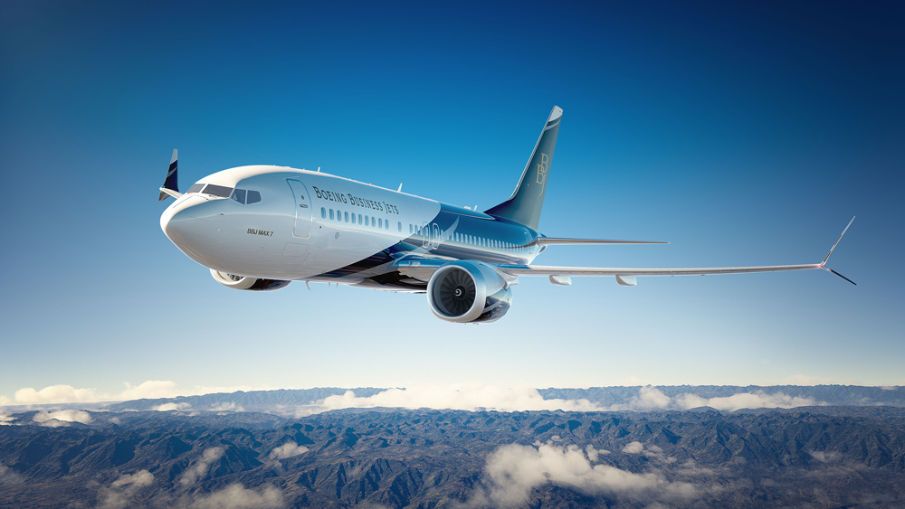 Boeing Business Jet (BBJ) cabin for Turks and Caicos charter