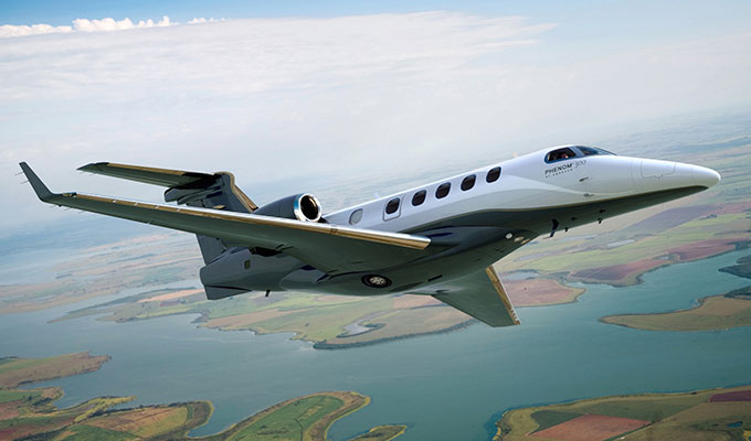 Embraer Phenom 300 cabin for Turks and Caicos charter